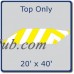 Party Tents Direct 20' x 40' Outdoor Wedding Canopy Event Tent Top ONLY, Yellow   